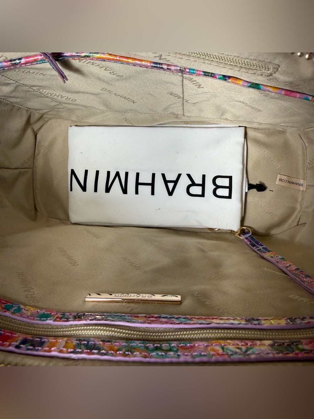 Brahmin Medium Asher Tote Rainbow Reef Melbourne Leather - Picture 6 of 9
